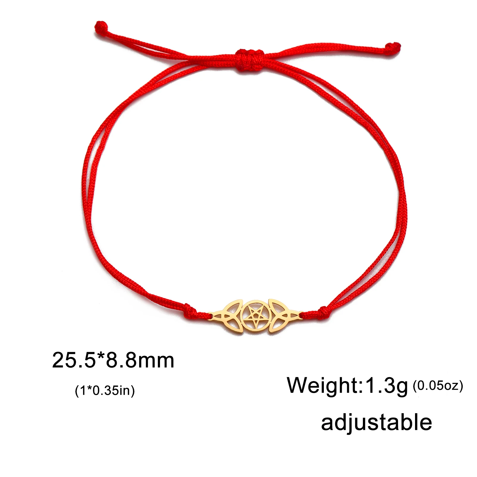 LIKGREAT Vintage Celtics Knot Pentagram Symbol Charm Bracelet Hollow Stainless Steel Pendant Bracelet Jewelry Gift for Women Men view 6