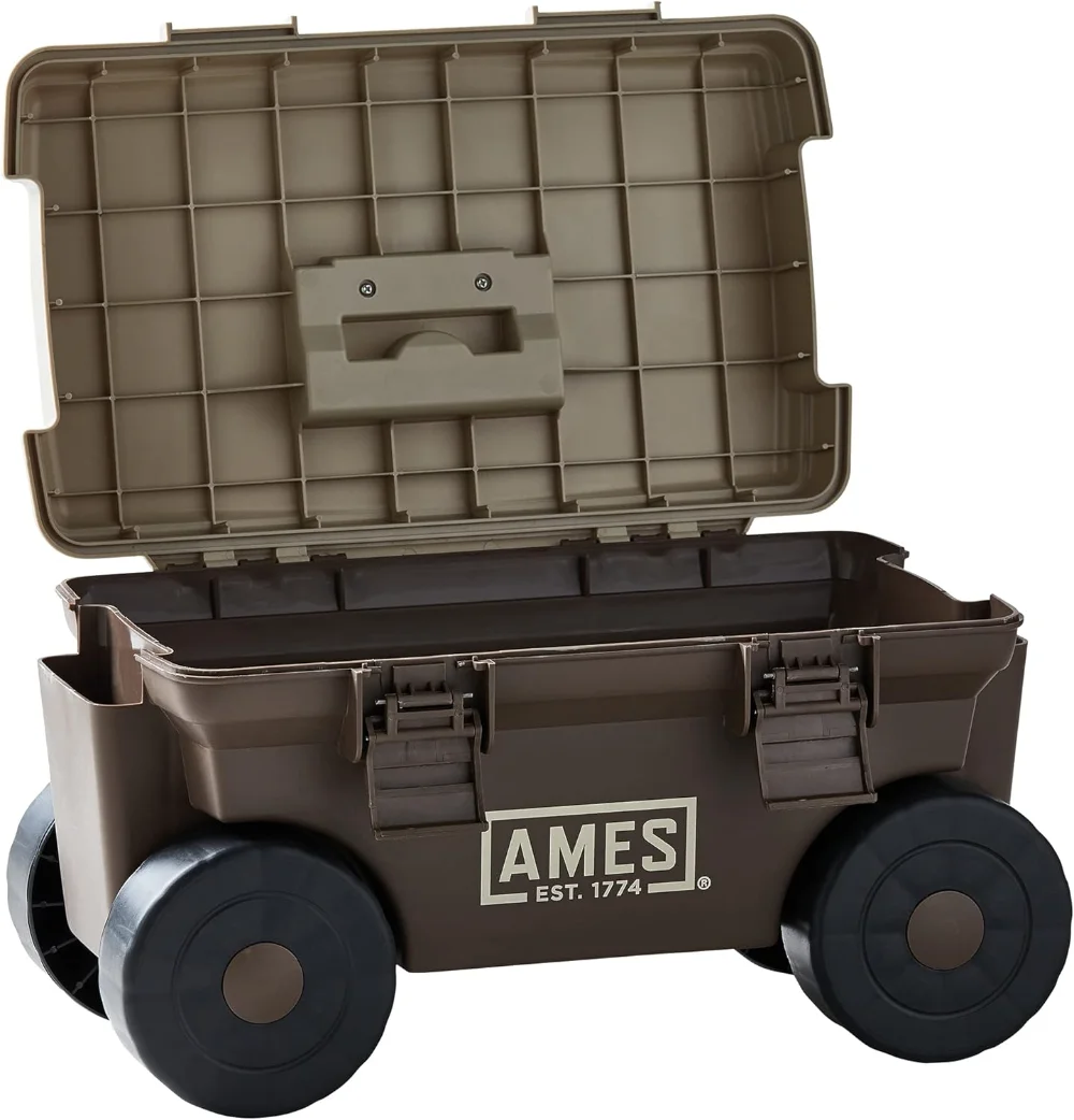 

AMES 20213200 Rolling Lawn & Garden Storage Cart folding cart chariot de transport pliable