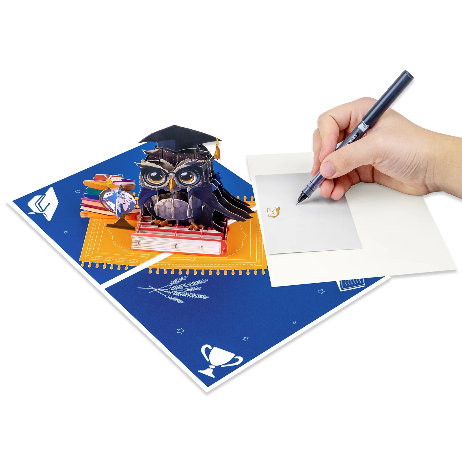 3D-Abschluss-Popup-Karte „Herzlichen Glückwunsch auf Ihrer Leistung“, perfekt für High-School-College-Absolventen – Detail 2