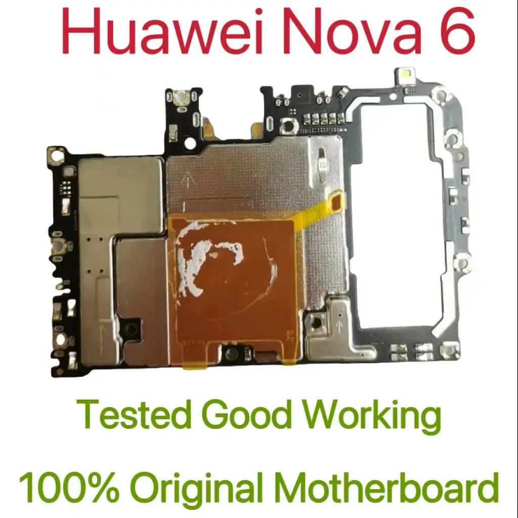 Global Version Original Unlocked Motherboard for Huawei Nova 6 Tested Circuit Plate Main Logic Board for Huawei Nova 6