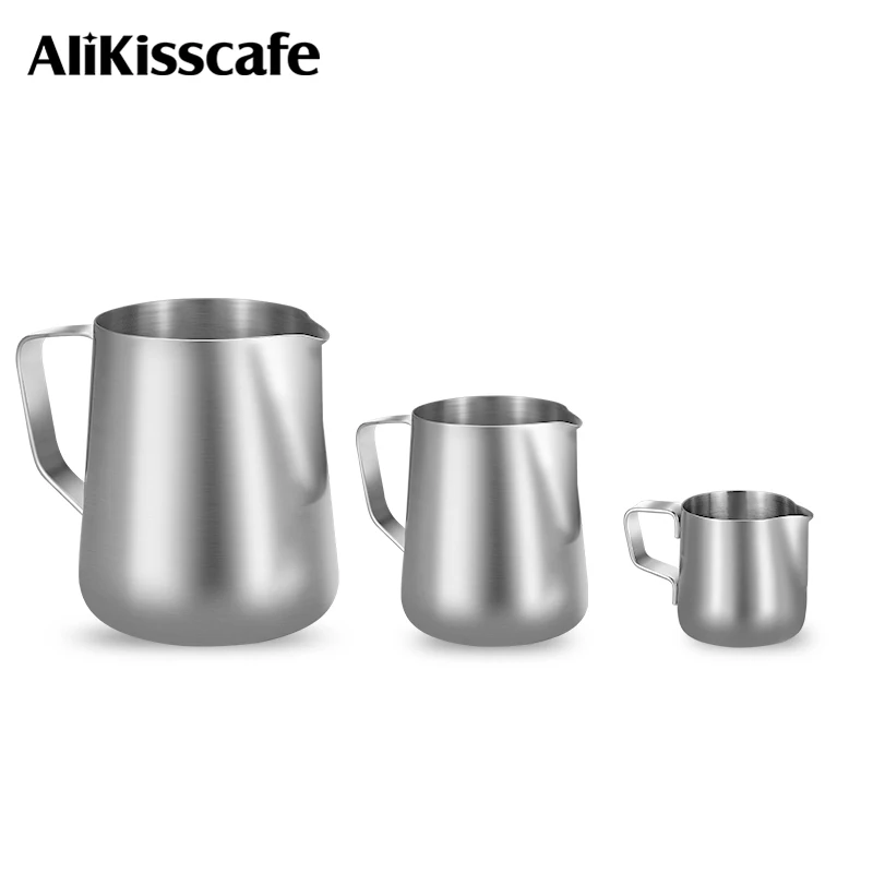 Frothing Pitcher Jug With Precise Scale Stainless Steel 100m 350ml 600ml Steaming Latte Barista Tools Kitchen Coffee Accessories