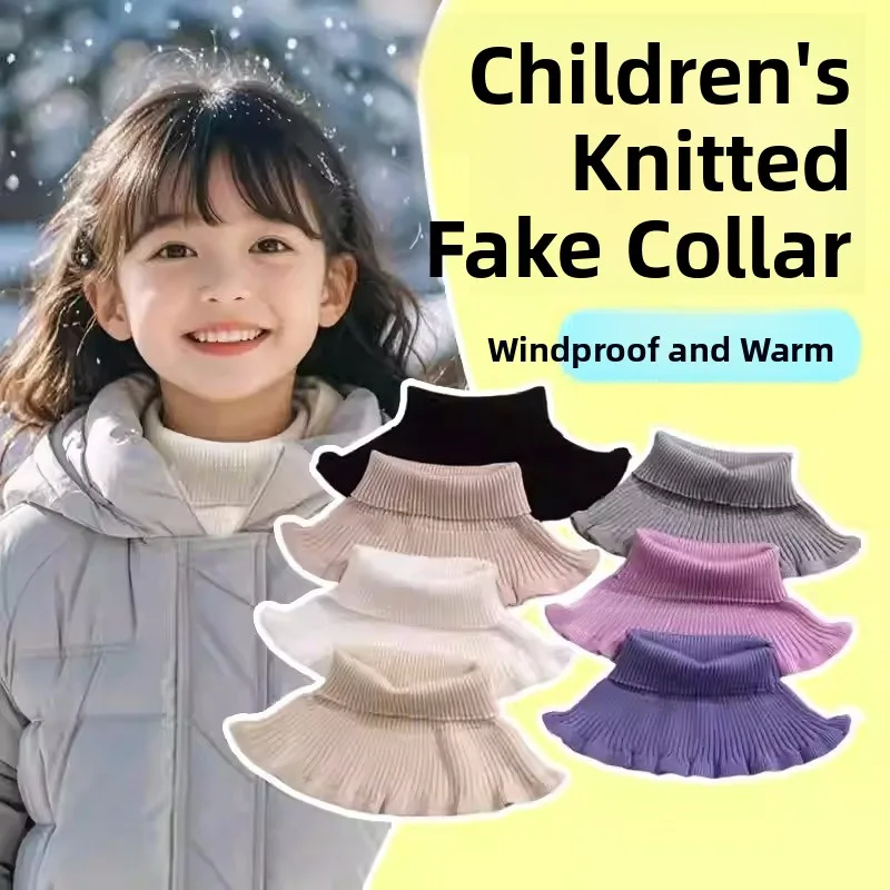 

Kids Ne Protection Fake Collar All-Match Autumn Winter Overhead Scarf Women Stand Collar Ne Protection Color Warm K...