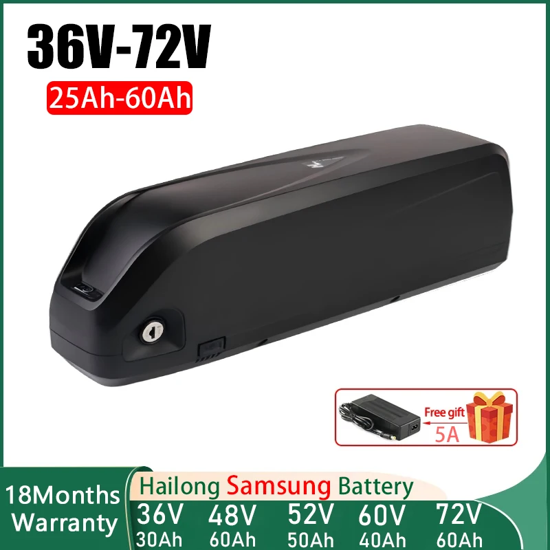 

36v 72v 60v 52v bateria 48v 30ah bicycle 25ah ebike batttery 48v Hailong 40 60ah 15ah 20ah (2000w) 50ah Ncr18650b ebike battery