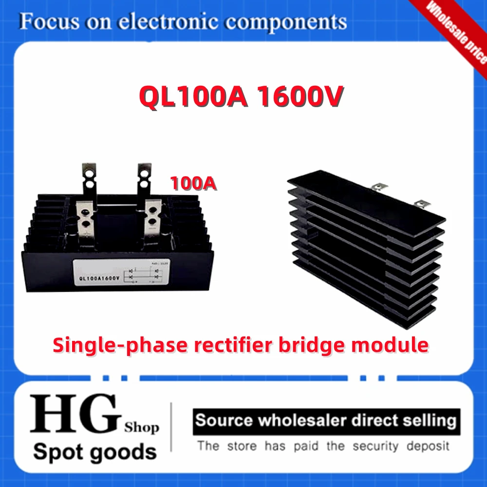 100A Amp 1000V 1200V 1600V Voltage 2-Phase Diode Bridge Rectifier High Power