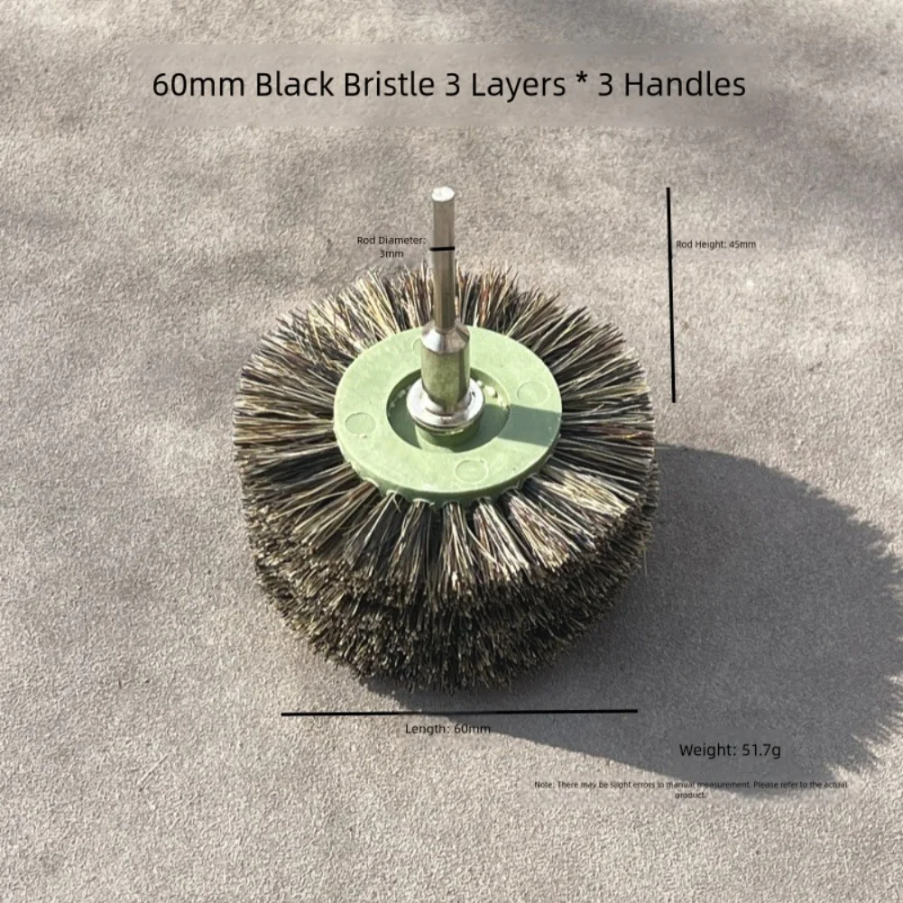 1pc 3/6mm pólo com 3 pçs cabeça da escova para limpeza superior ferramentas de polimento peças 60mm polimento limpeza cabeça da escova acessórios