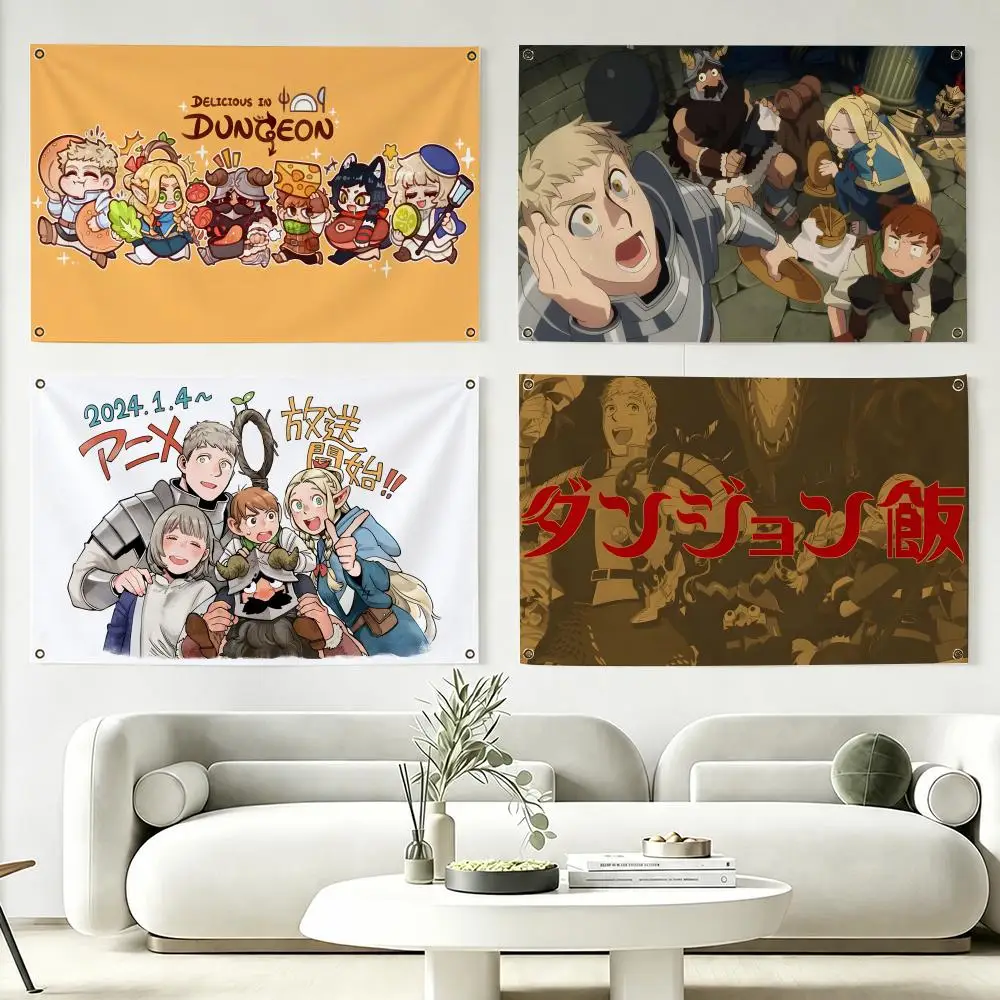 D-delicious In Dungeon Anime Flags Flag Suitable For Party Club Outdoor Interior Wall Art Decoration Banner Gift