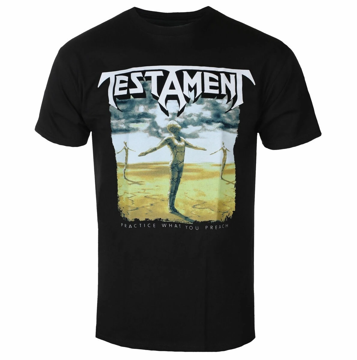 

TESTAMENT PRACTICE WHAT YOU PREACH T-Shirt Men Women Short Sleeve Cotton Tee Retro Hip Hop Y2k T-shirt Summer Tops Men's T-shirt