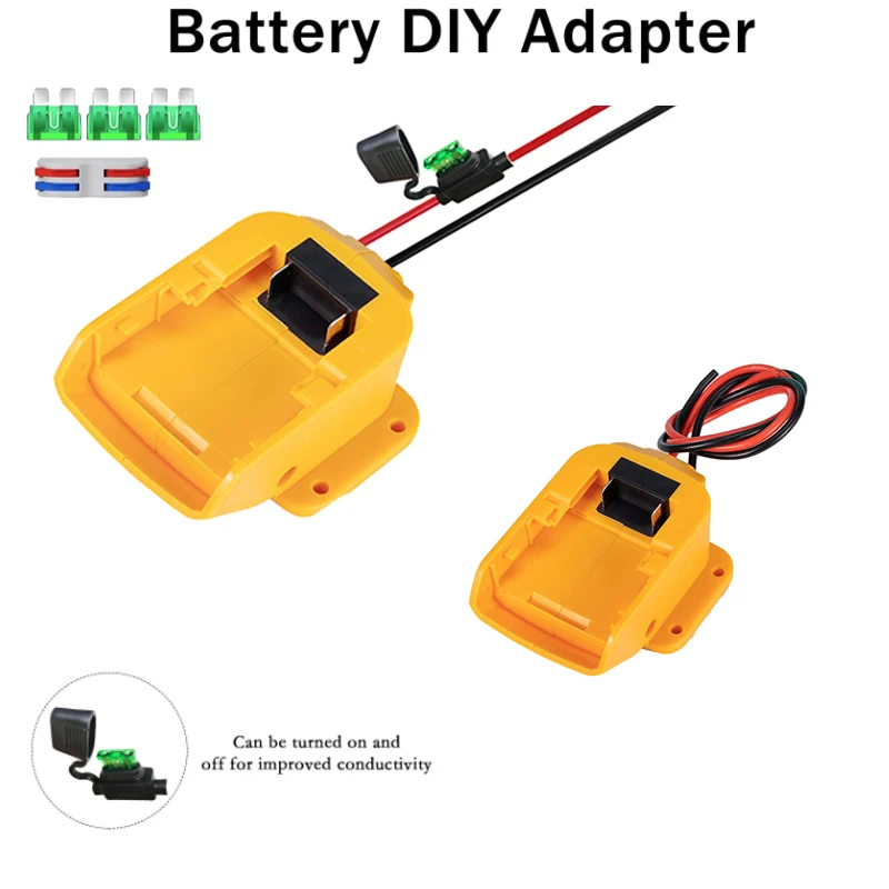 HOT Bring a 14AWG wire connector, a battery adapter, for DEWALT 18V 20V battery DIY power wheel adapter, for RC car toy robot