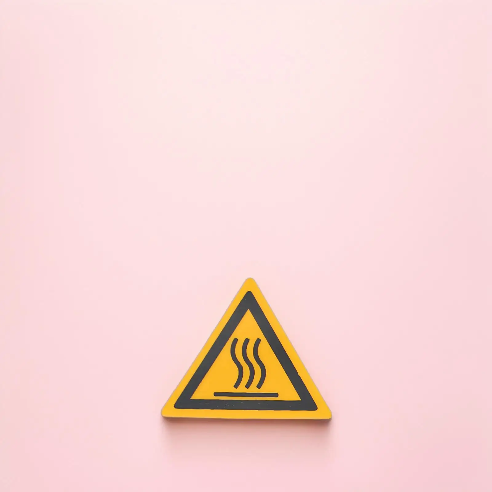 10 Pcs High Temperature Warning Labels Black Safety Caution Stickers Simple Design For Equipment Traffic Safety