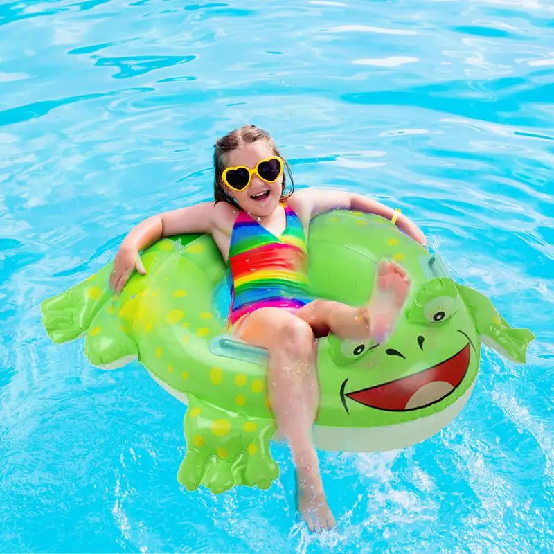 Cute Swimming Ring Inflatable Cartoon Aminal Floats For Kids Floating Crocodile & Turtle & Frog Shaped Swimming Rings Baby