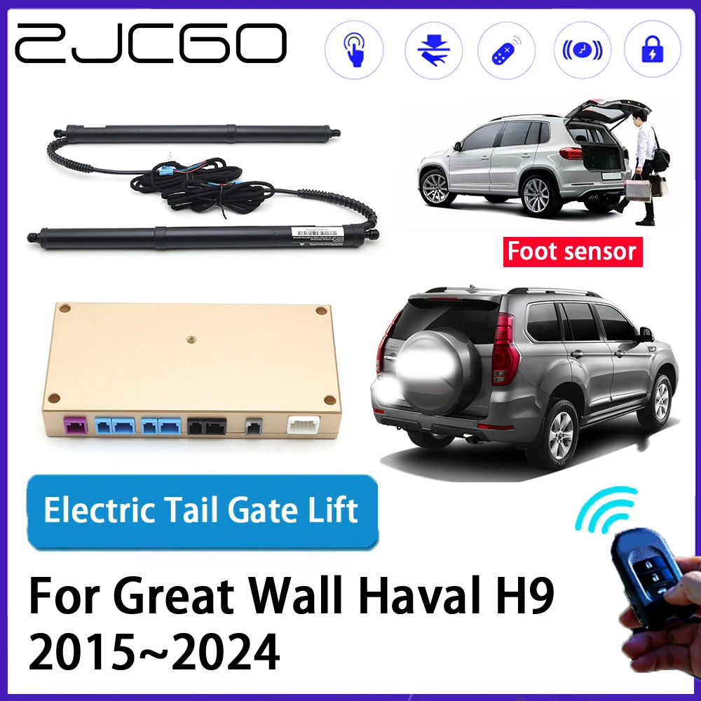 

ZJCGO Car Auto Trunk intelligent Electric Tail Gate Lift Automatic Tailgate Opener for Great Wall Haval H9 2015~2024