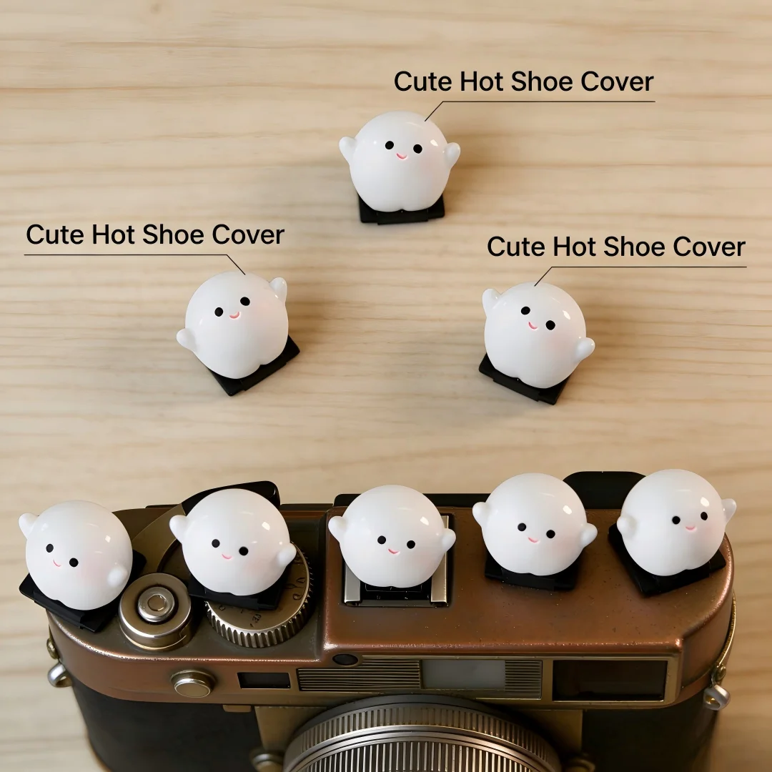 Cute Xiao Tuantuan kept for payment Series Hot Shoe Cover for Leica Q2 Fuji X100V X-T5 Sony ZV-1 Canon EOS R5 Nikon Z5 Camera Ac view 3