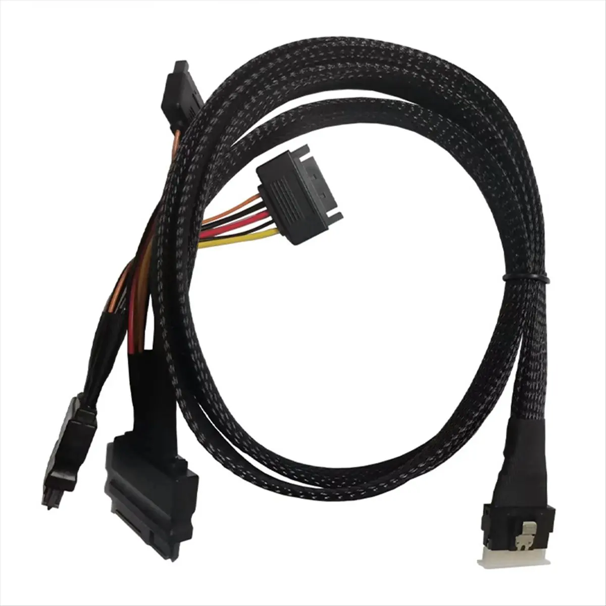 [VALUE PACK]SFF8654(8i) to 2xSFF-8639 NVME U.2 Cable NVME SFF8654 to SAS SATA Conversion Slimesas Data Transfer Cable