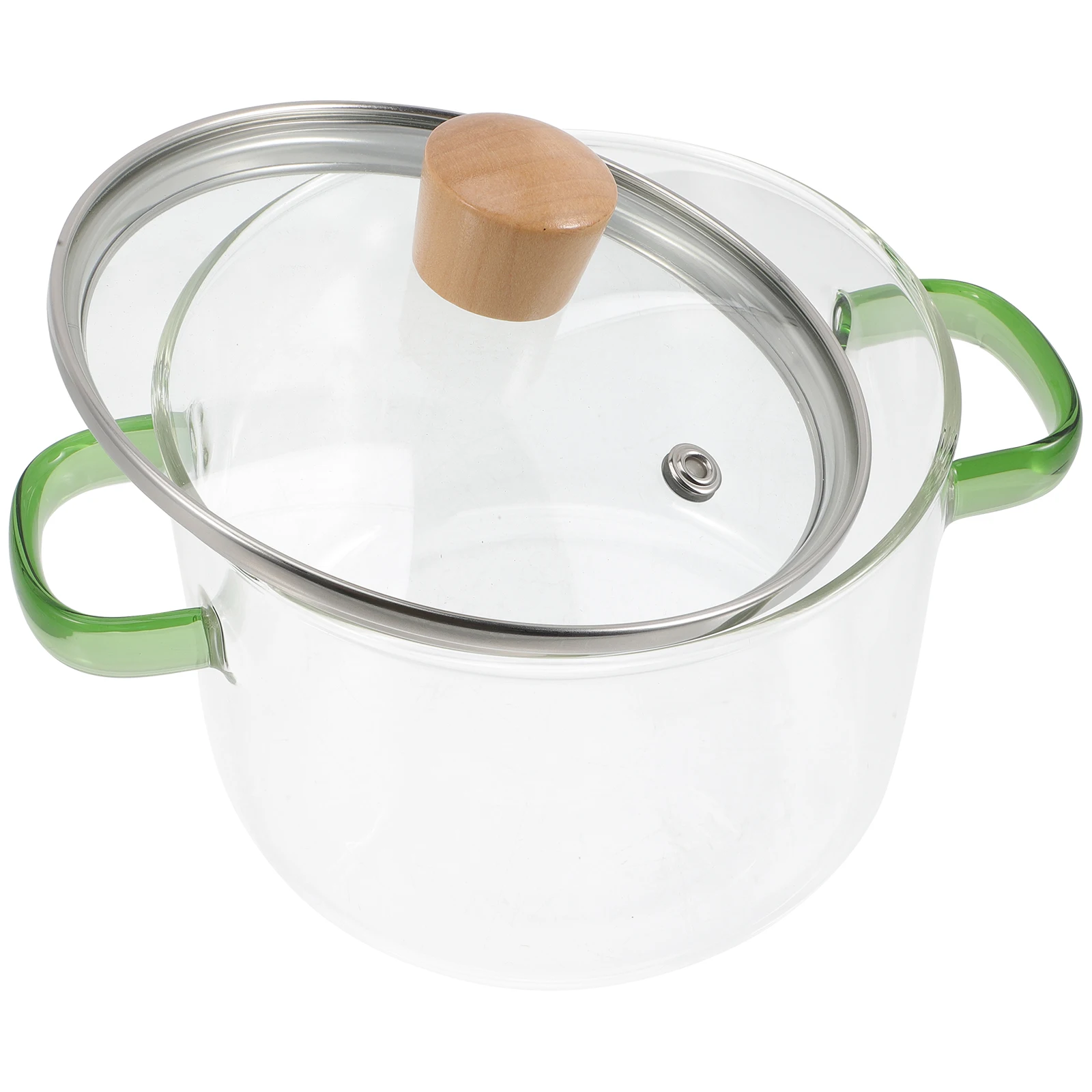 

Clear Glass Stockpot With Lid Double Handle Noodle Cooking Ramen Pot Kitchen Cookware Heat Resistant Stew Pot For Vegetables