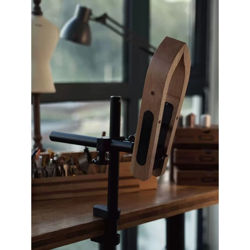 Wood Leather Sewing Clamp Stand DIY Handmade Leather Craft Holder For Leather Stitching Fixing Work Tool