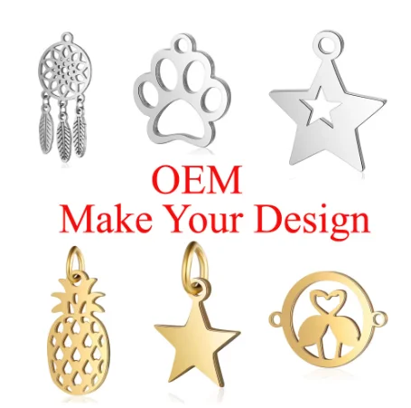 

customized charms Supply OEM Charms Pendants Make Your Own Designs Stainless Steel Charms and Pendants Customize