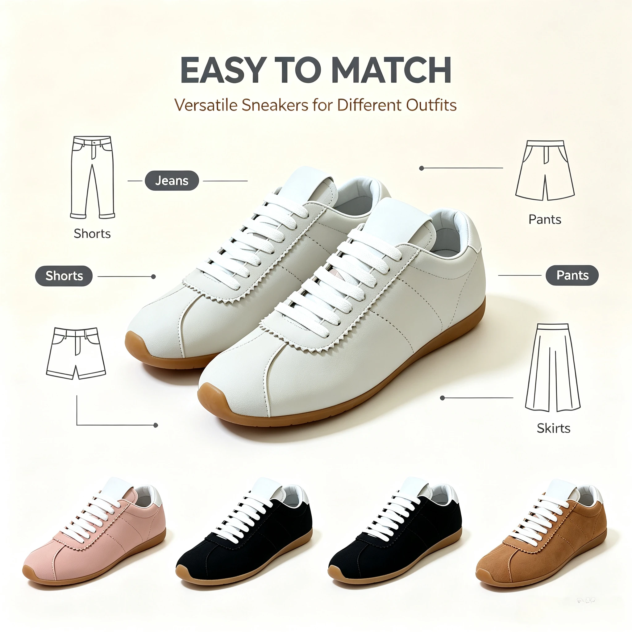 Luxury Women's Sneakers, Outdoor Casual Running Shoes, Breathable and Comfortable, Made of Calfskin, Perfect Summer Gift view 4