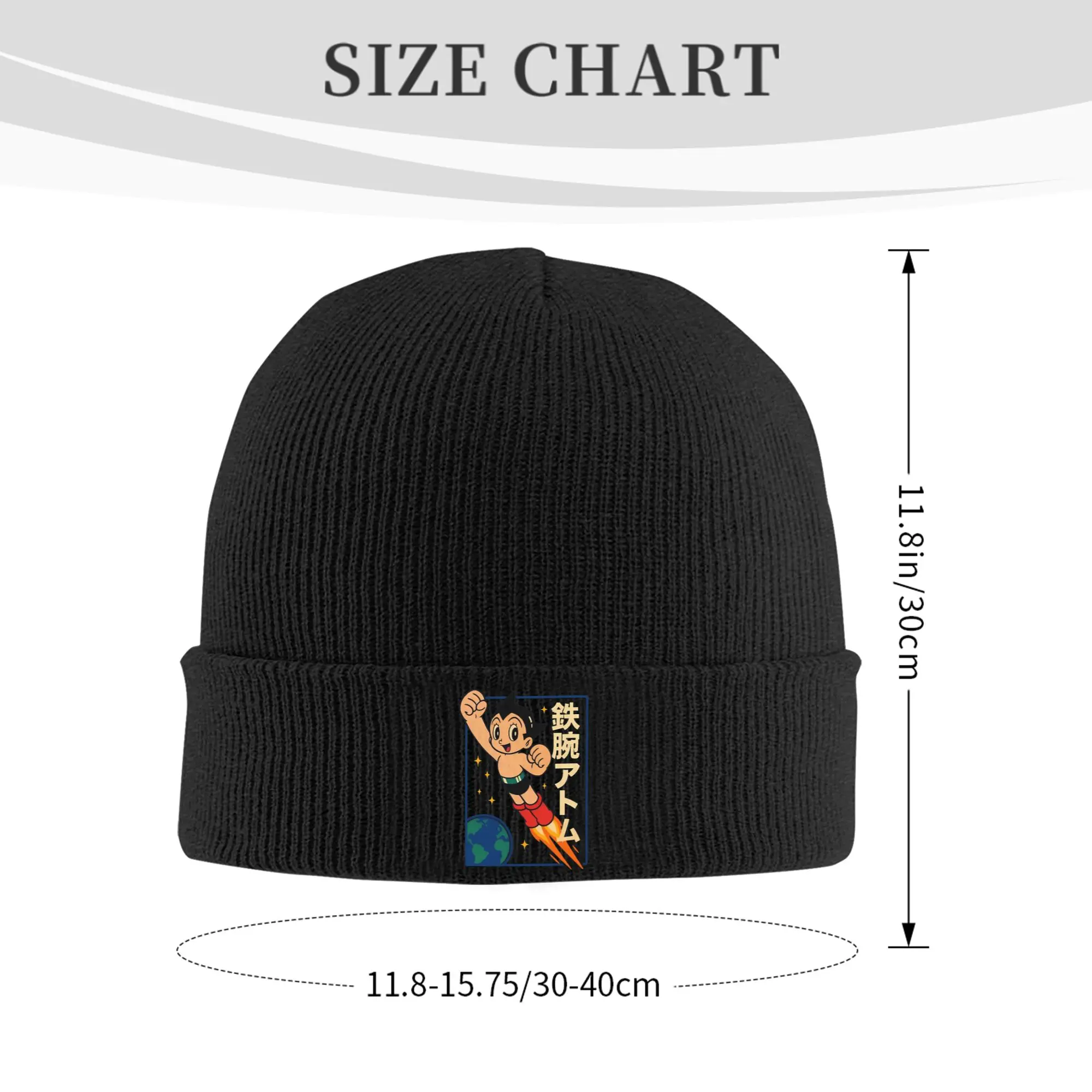 Astroboy Astro Boy Anime Knitted Caps for Women Men Beanie Autumn Winter Hat Acrylic  Warm Melon Cap