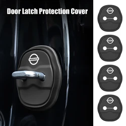 4PCS Car Door Lock Cover Case For Nissan Nismo Tiida Teana GTR 350Z 370Z 240SX Juke Note Versa Almera X-Trail Accessories