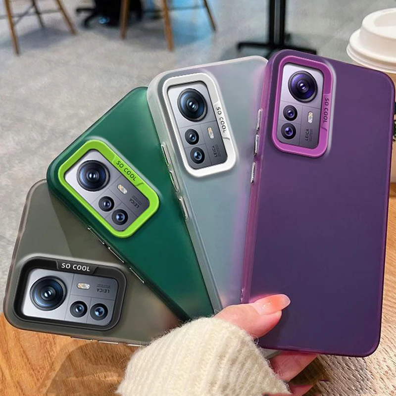 Para Xiaomi 12T Pro funda Xiaomi Mi 12T 12S 12x funda de teléfono Xiaomi 11 lite 5G Mi 11 Pro 12 12s Pro funda mate de piel Aurora metálica
