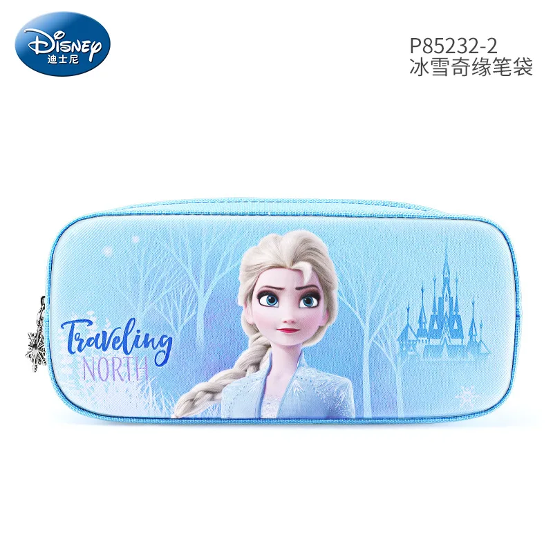 New Disney Girls Pen Bag grande capacità Princess Double Layer Frozen Stationery Box Cute School Supplies Storage Bag Kawaii Bag