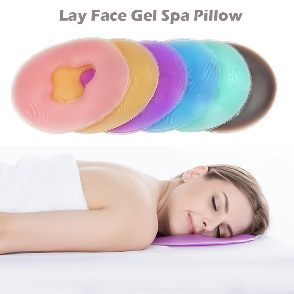 Spa Gel Pillow Beauty Parlor Body Massage Bed Breath Hole Soft Comfortable Lay Face Paddle Cushion with Disposable Cover