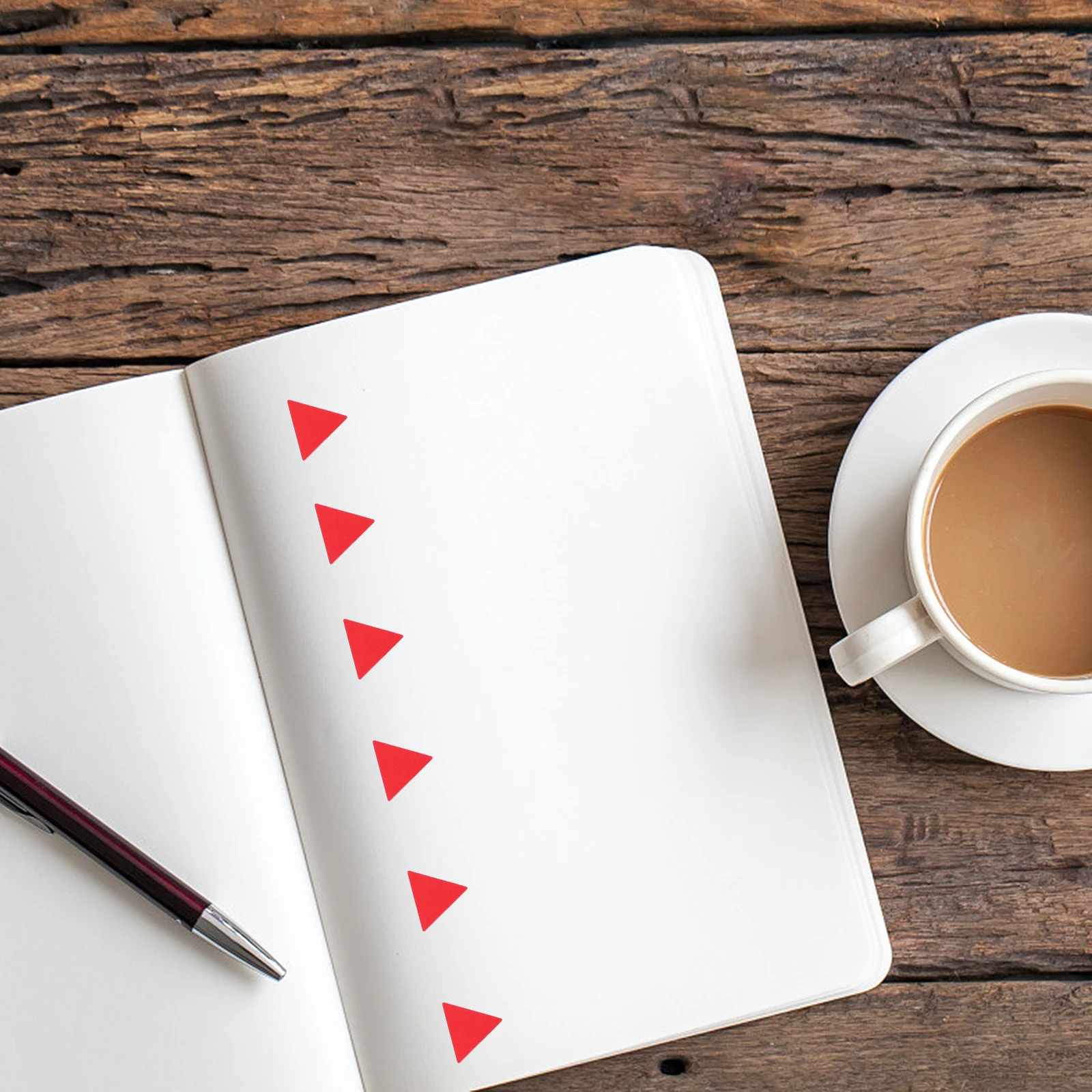 

288pcs Red Flag Stickers Paper Triangle Classification Label For Office School Home Diy Marking Adhesive Decals