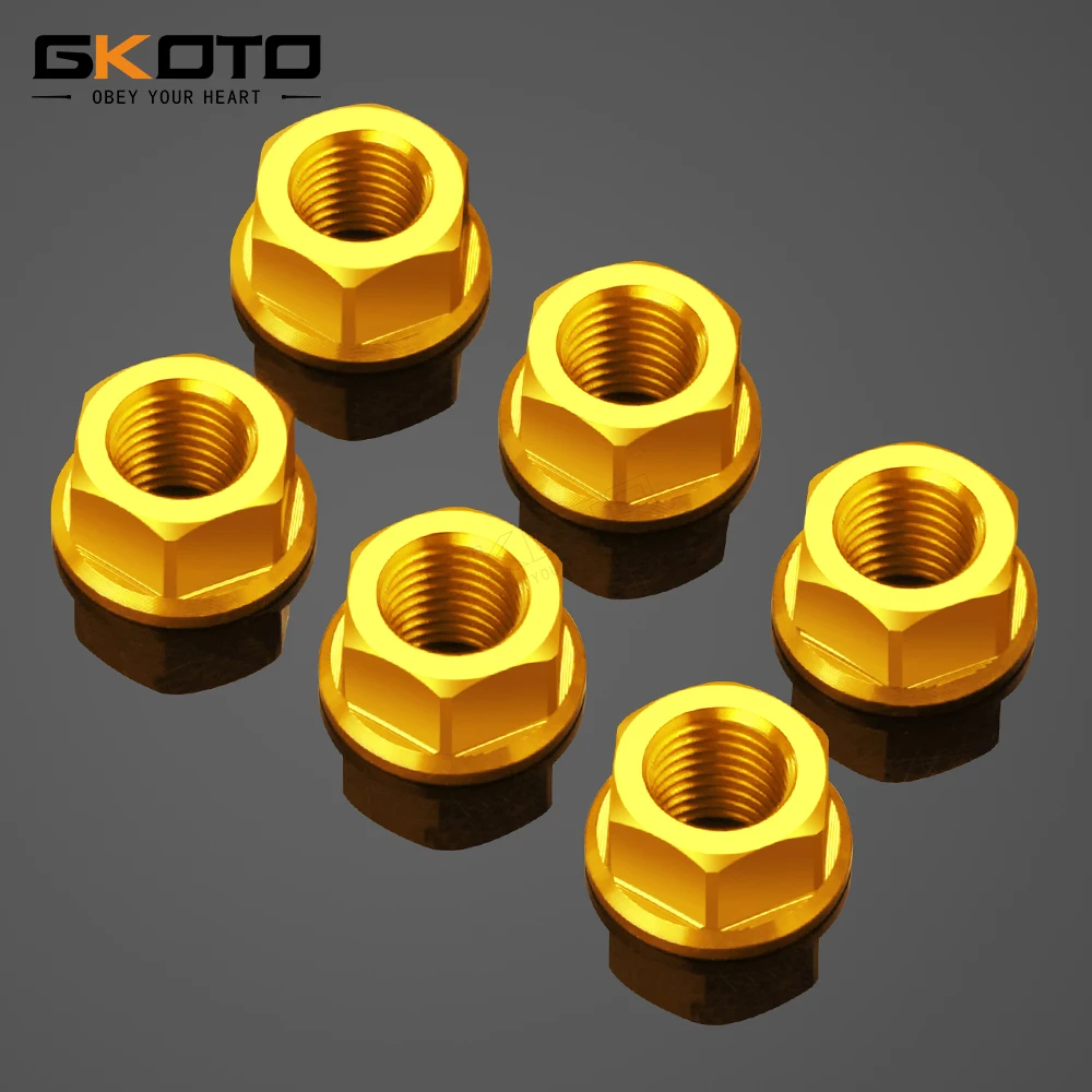 For Ducati MULTISTRADA 1000 2003-2009 SCRAMBLER 800 2015-2022 MONSTER 797 17-20Motorcycle Rear Wheel Sprocket Nuts 6PCS M10x1.25