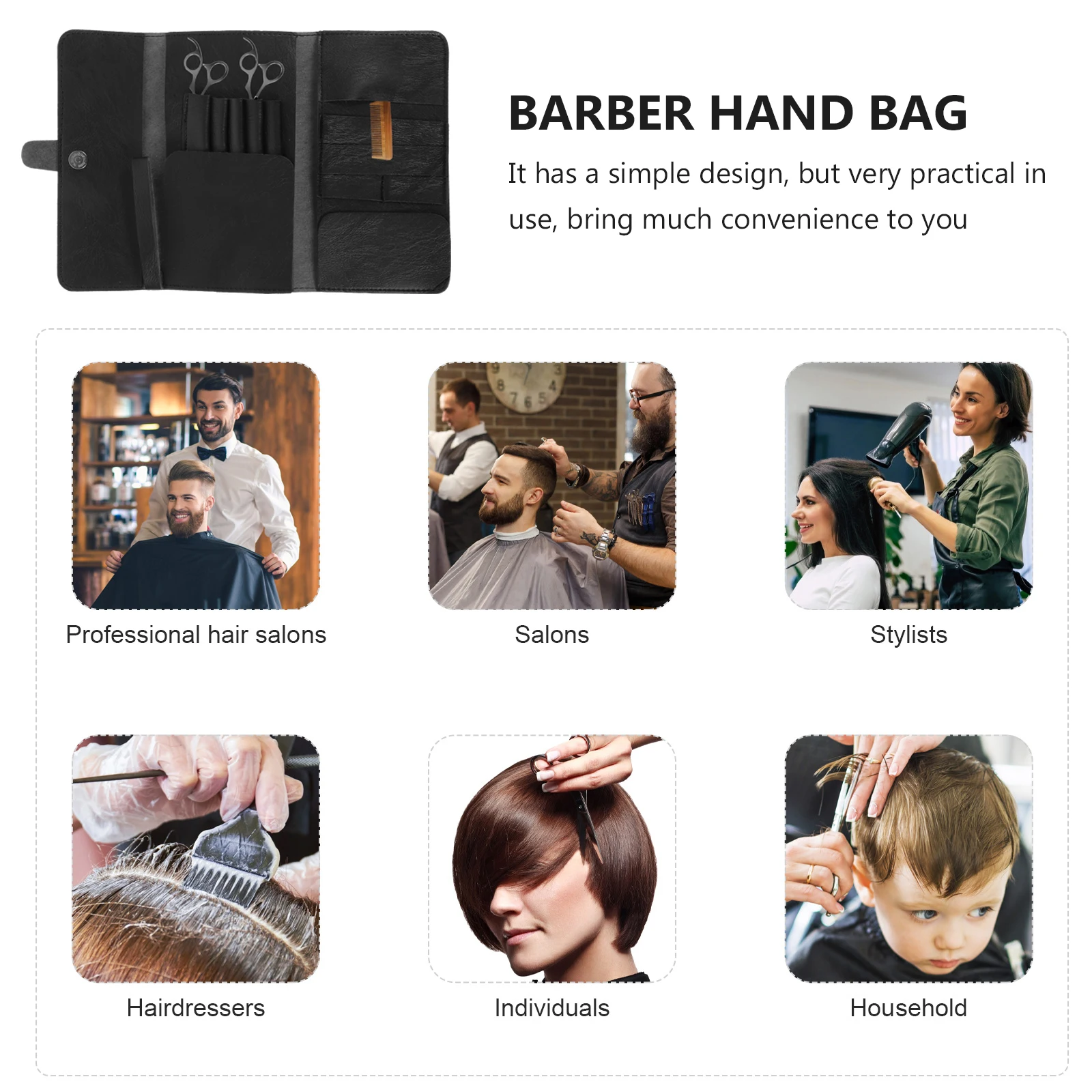 

Professional Hairdressing Bag Lightweight Compact Hairdressing Bags Stylist Case Barber Kit Salon Tools Storage
