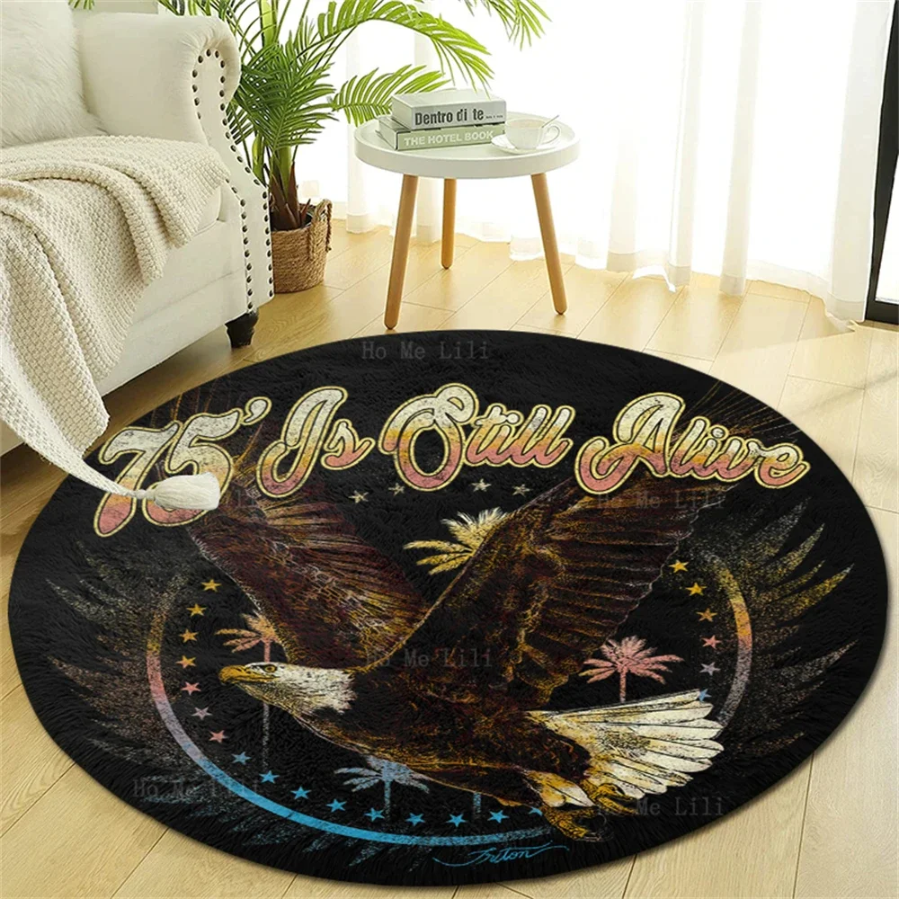 Panthère aigle drapeau est toujours vivant attaque couverture d'album sans terre surdents Concert Tour affiche tapis rond