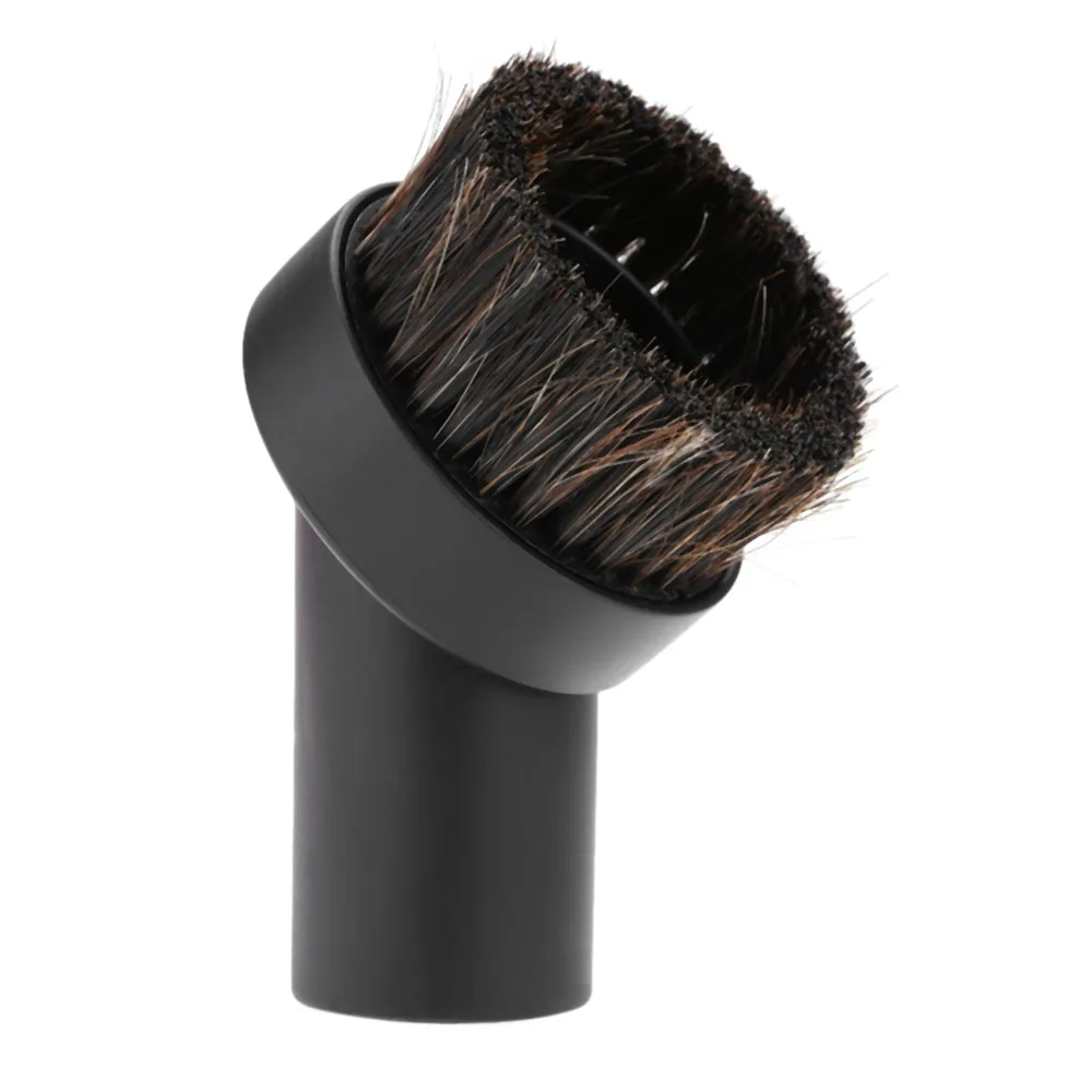 Replaceable 32mm Diameter Vacuum Cleaner Brush Soft Bristle Horsehair Dust Brush Head Floor Brush Attachment Cleaning Blinds