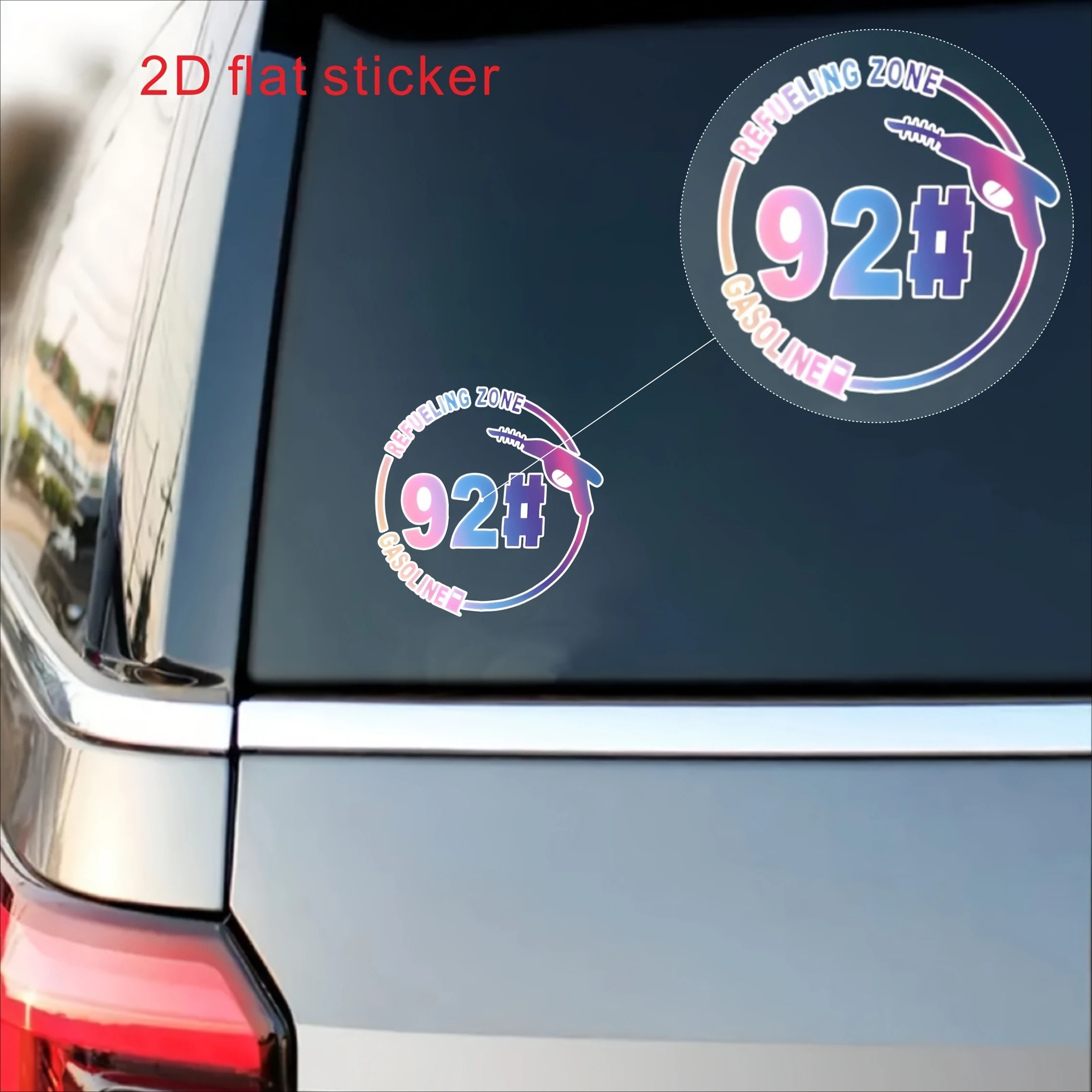 Cool Gas Tank Cover Sticker Vinyl Decal Waterproof Anti Scratch Matte Finish Car Fuel Cap Decoration Accessories