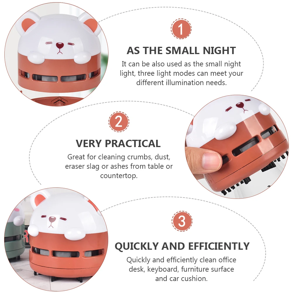

Handheld Vacuum Cleaner Portable Desktop Mini Tabletop Multifunctional Dust Collector Plastic Office USB Electric