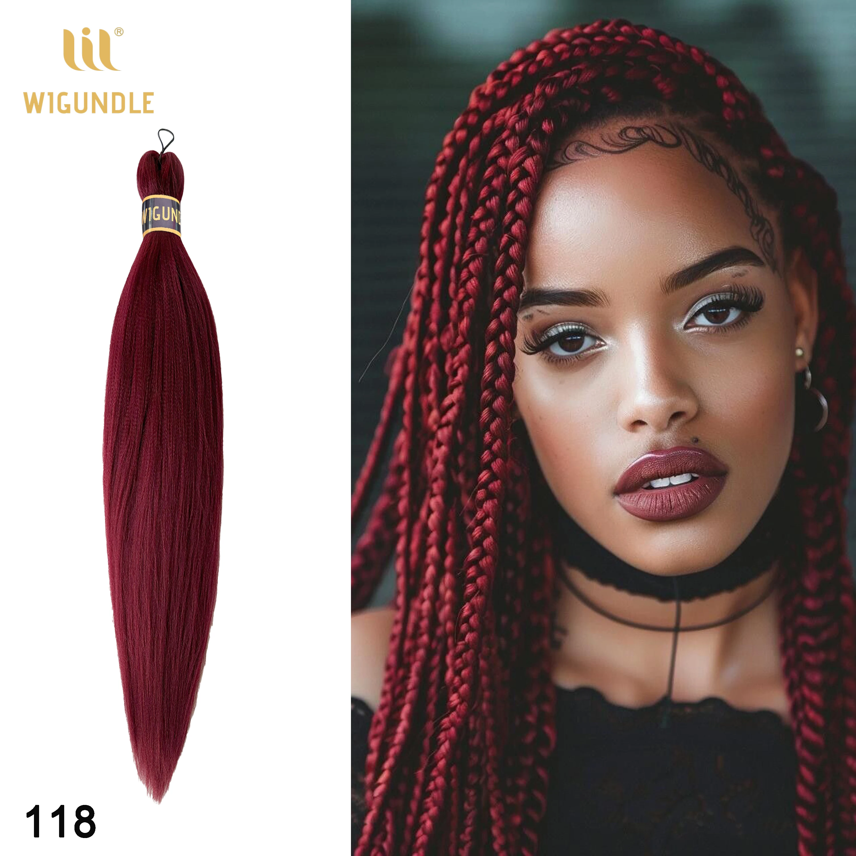 

Pre-stretched Braids Hair Itch-Free Hot Water Setting Synthetic Fiber Yaki Texture Hair Extensions Beyond Beauty Braiding Hair