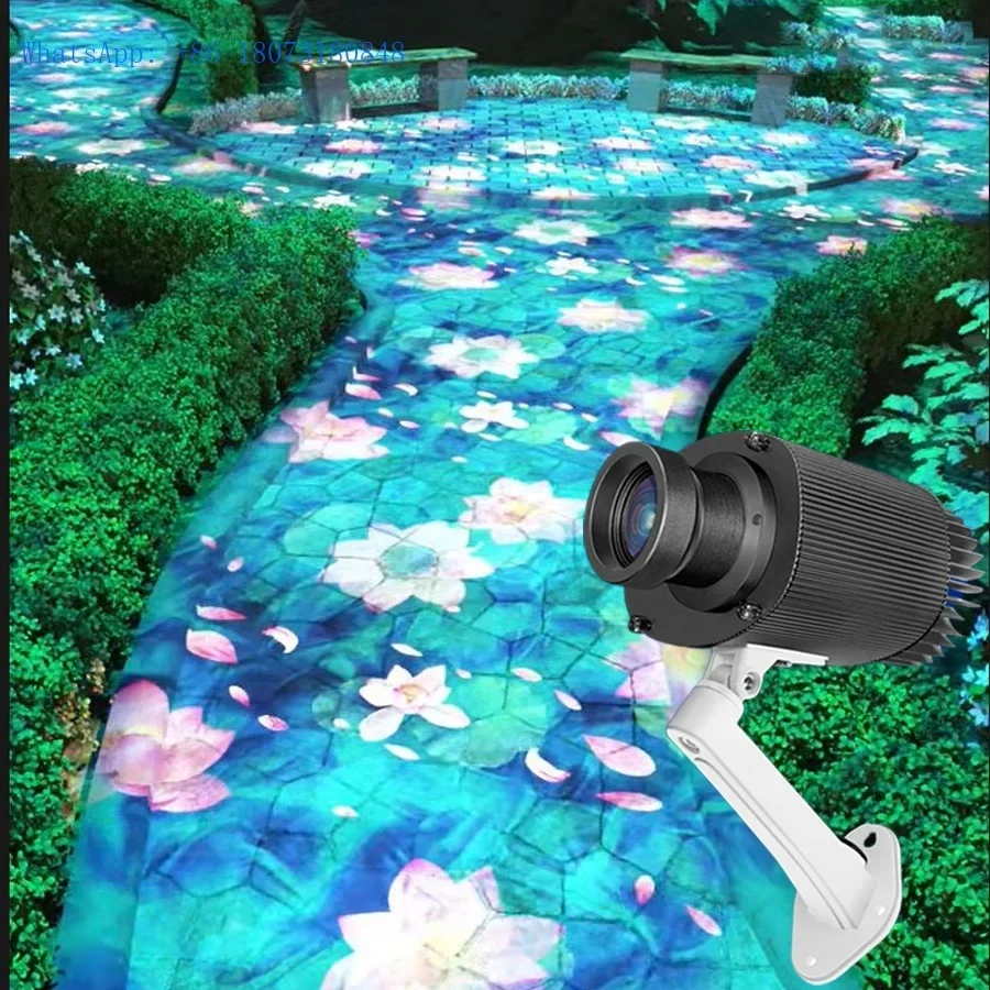 80W Full color led stage light Dynamic water ripple light Pattern atmosphere lamp outdoor IP65 waterproof projection light