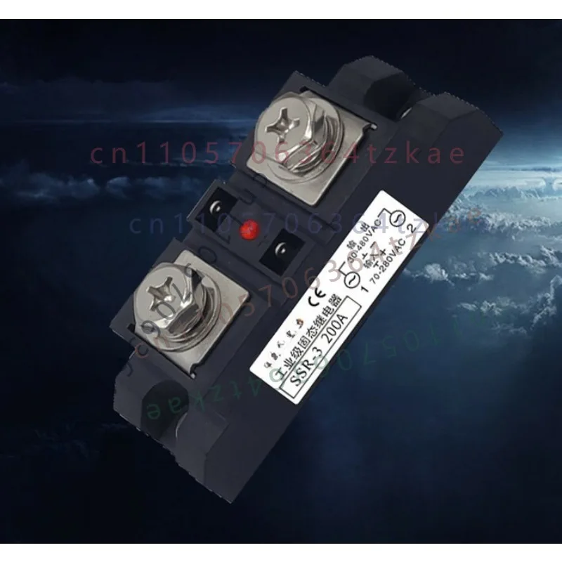1pcs 200A Industrial Grade Single Phase Solid State Relay Module DC-AC H3200Z 24V Control 380V Load
