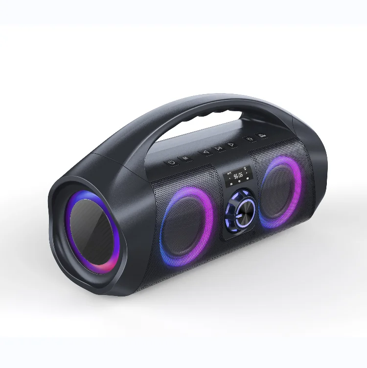 

Outdoor IPX7 Wireless Bluetooth Speaker Colorful Light Ultra Bass Portable Speaker with Digital Light Emitting Diode Screen