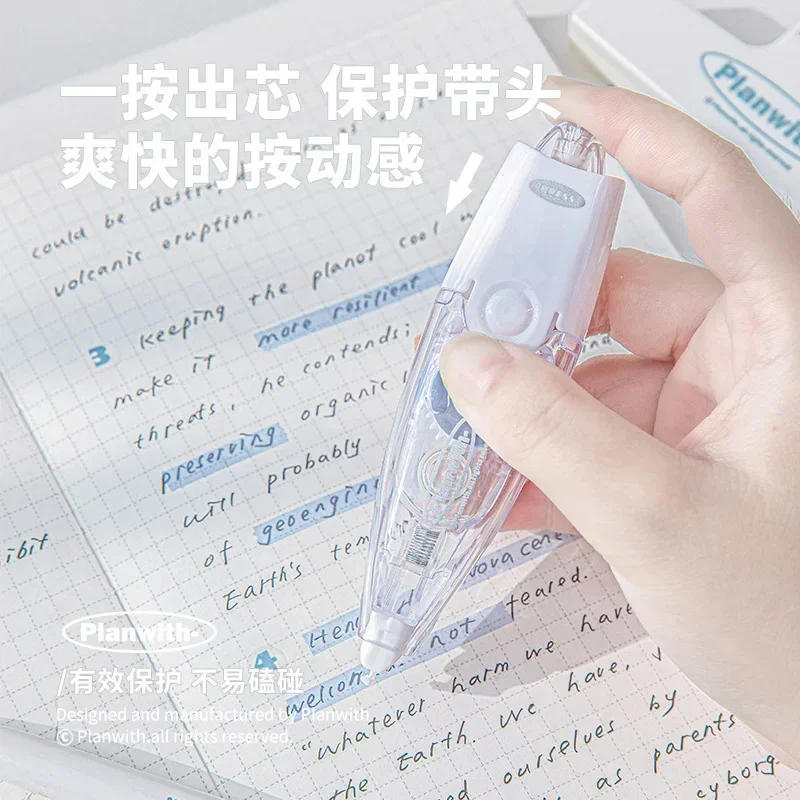 5mm 6m kawaii Highlighter Correction Tape Cute Multi Labeling Marking Masking Tape Erasable Marker Silky Tape for School Office