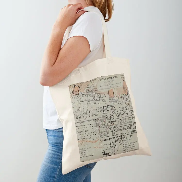 

Vintage Map of The Roman Forum (1911) Tote Bag Canvas tote bags men large size bags shopper bag women