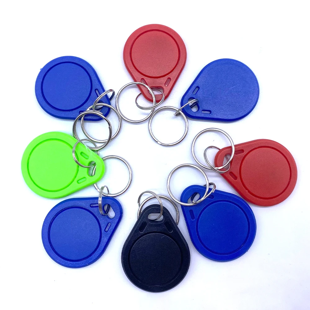 10PCS 13.56Mhz RFID UID Token Copy Keykobs Changeable Attendance Management UID Clone Keychain Tag For Mif 1k S50 Writable