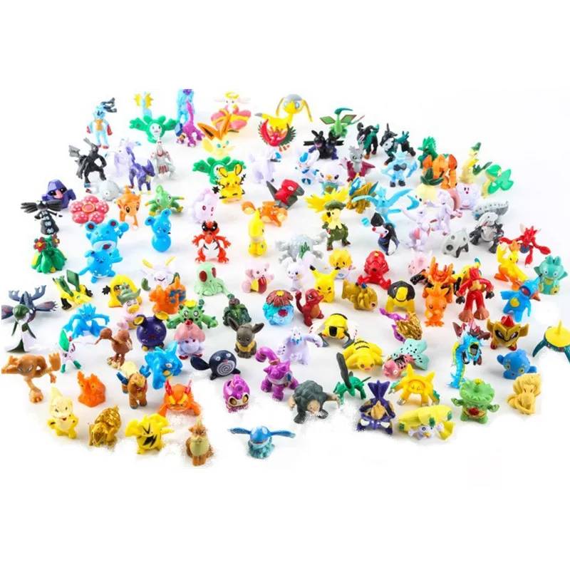 24-144 Uds Pokemon Anime figura Pikachu modelo de acción 2-3CM decoración Ornamental Mini modelo muñeca juguete niños regalos de navidad