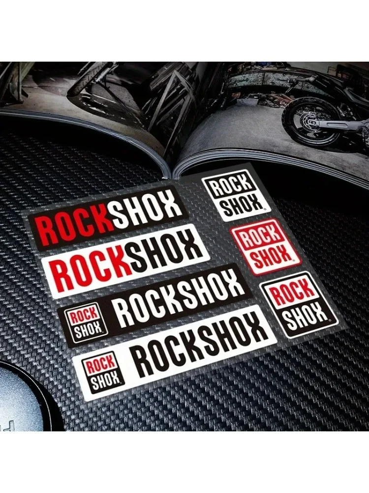 AliExpress Chic "RockShox Brand" Sticker Pair, Fit for Cycling - Themed Phone Cases, Luggage,Enhancing a Personalized Cycling Focused Touch