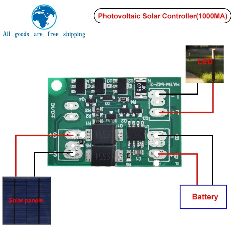 Automatic Solar Panel Battery Charger Board Night Light LED Courtyard Garden Lamp Control Switch Delay Relay Module Power-on/off