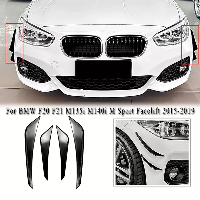 Pour BMW F20 F21 m-sport M135i M140i 2015-2019 séparateur latéral de pare-chocs avant de voiture pare-chocs avant évent latéral Canards becquet Bodykit