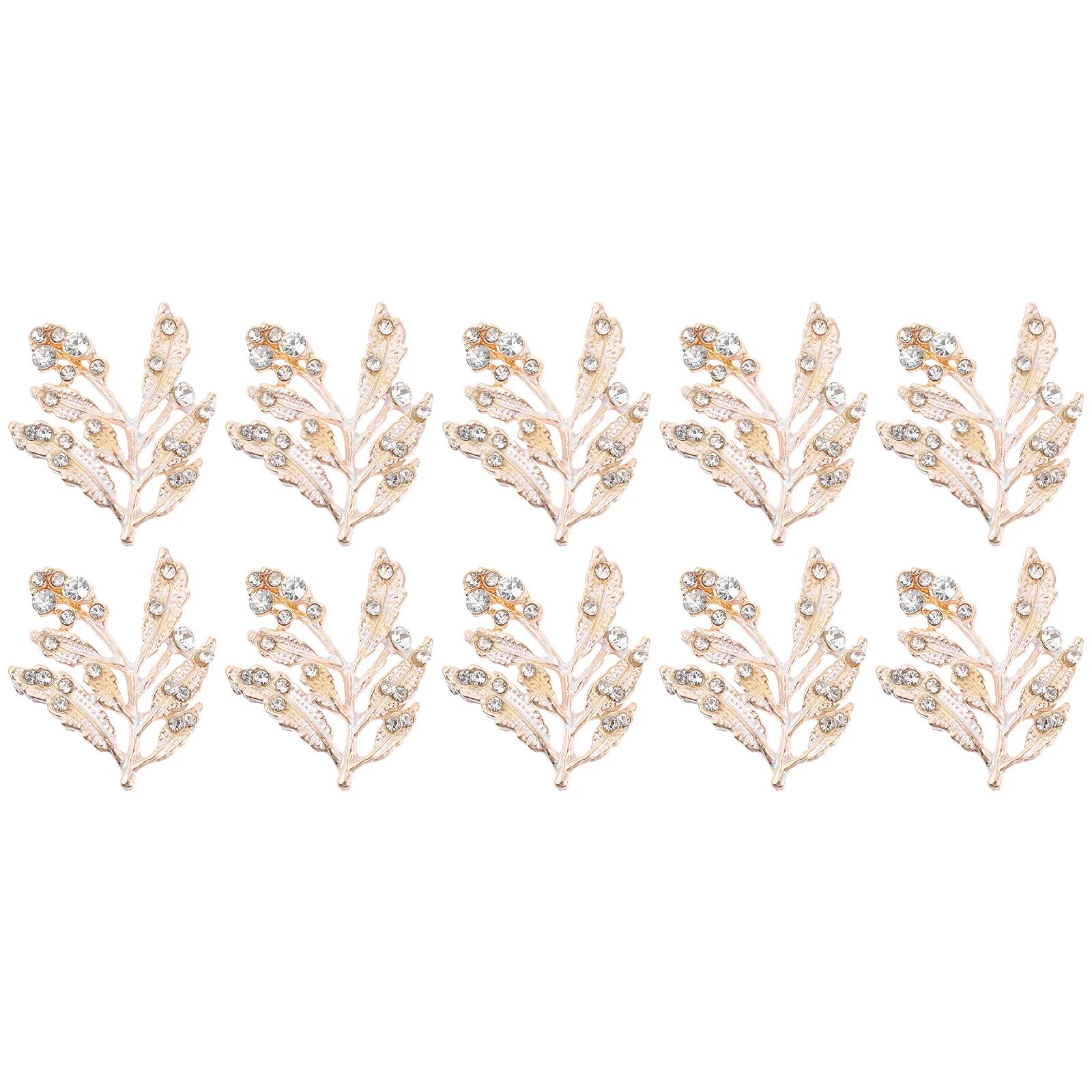 

10 Pcs Leaf Hair Accessories Decorative Hairpin Charms Supplies DIY Clips Bride