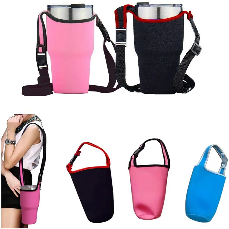 19cm Tumbler Carrier Holder Pouch with Carrying Handle Coffee Cup Protector  Home Garden Accessories for Women and Men