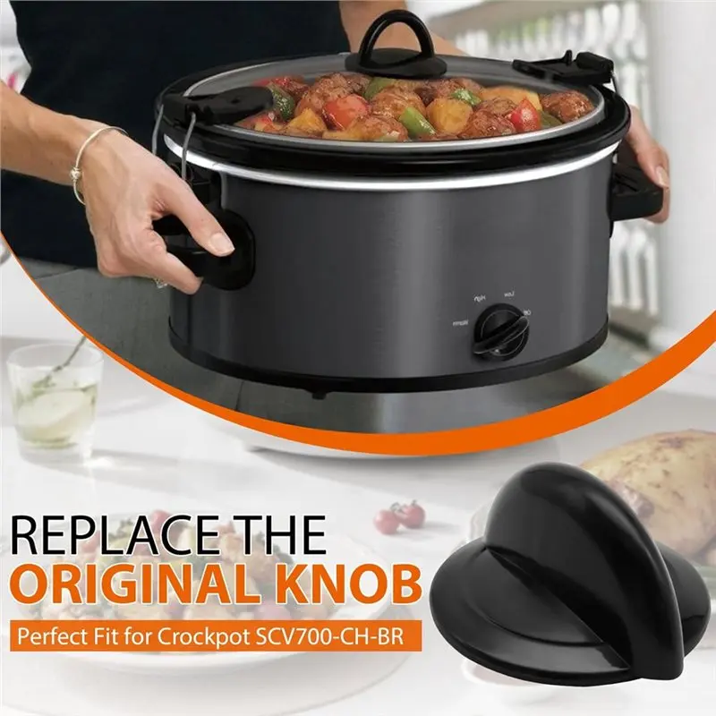 For SCV700-CH-BR Replacement Knob-For Slow Cooker Knob, Robust& Heat-Resistant Plastic Design-A54Q