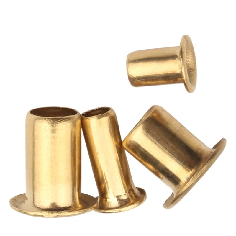 Brass M0.9- M6 Hollow Rivet Copper Chicken Eye Circuit Board PCB Nail Through-Hole Tubular Rivet Nut Through-Hole Rivet Washer
