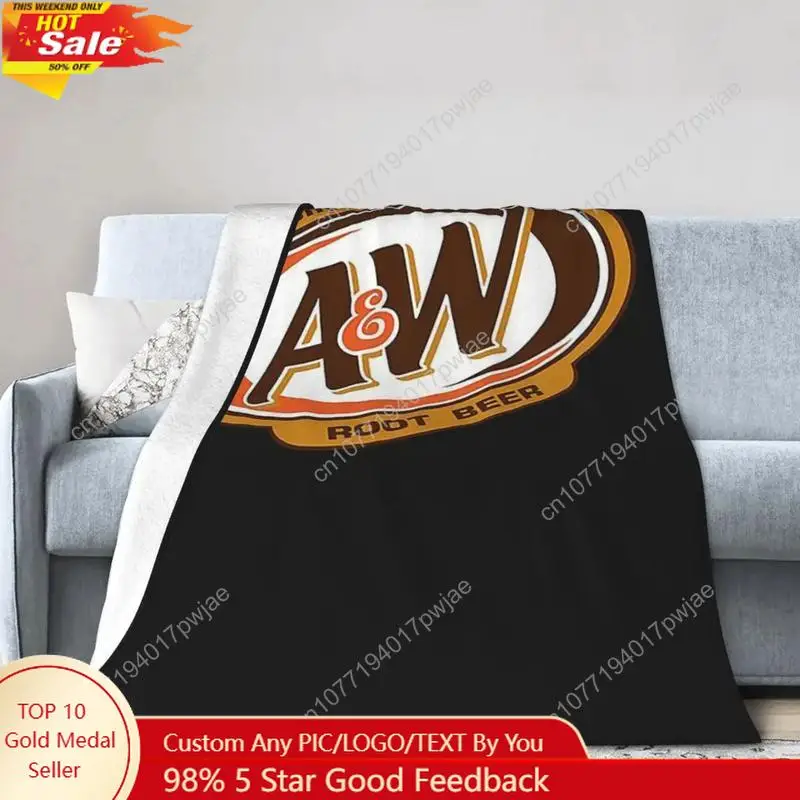 

A&W Root Beer Fleece Blanket A&W Black Throw Blanket Space Gift For Fan Warm Winter Throw Beer Merch Blanket Gift For Fan