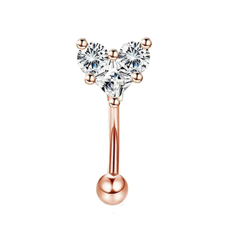 Curved Barbell Eyebrow Piercing Earring, Tragus Stud